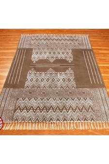 Area Rugs Hand Block Printed Cotton  Indoor Office/Home Art Decor Mat Flatwoven - 6x9-Feet
