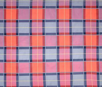 Orange Checks fitted double bedsheet with 2 pillow cover / 72 X 78 X 6 inch 5