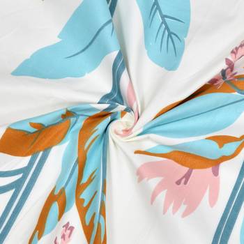Fitted Double bedsheet Super Soft Multi Floral With 2 Pillow cover / 72 X 78 X 6 inch 4