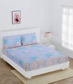 Super soft Fitted double bedsheet sky color with 2 pillow cover / 72 X 78 X 6 inch