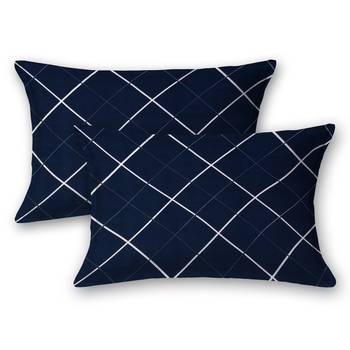 Fitted Double bedsheet super soft navy blue lining with 2 pillow cover / 72 X 78 X 6 inch 3