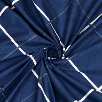 Fitted Double bedsheet super soft navy blue lining with 2 pillow cover / 72 X 78 X 6 inch 4