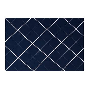 Fitted Double bedsheet super soft navy blue lining with 2 pillow cover / 72 X 78 X 6 inch 5