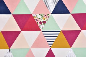 Super soft fitted double bedsheet multi rectangle design with 2 pillow cover / 72 X 78 X 6 inch 5