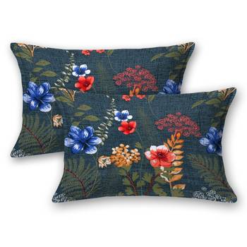 Super soft fitted double bedsheet grey color flower leaves with 2 pillow cover / 72 X 78 X 6 inch 3