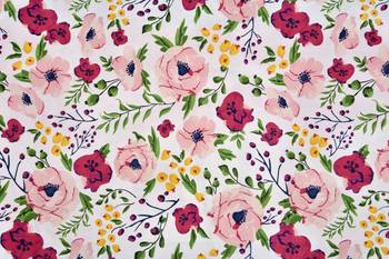 Fitted Double bedsheet multi color flower print with 2 pillow cover / 72 X 78 X 6 inch 5