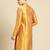 Woven Designer Jacquard Gold Color Kurta