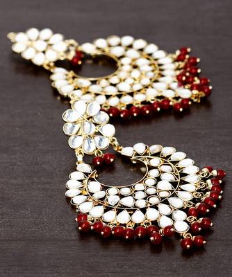 Kundan Embellished Dangler Earrings 217ED28 1