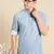 Sanwara Men Printed Cotton Rolled Up Sleeves Short Kurta PR_5