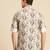 Sanwara Men Printed Cotton Rolled Up Sleeves Short Kurta PR_13