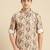 Sanwara Men Printed Cotton Rolled Up Sleeves Short Kurta PR_14