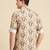 Sanwara Men Printed Cotton Rolled Up Sleeves Short Kurta PR_14