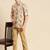 Sanwara Men Printed Cotton Rolled Up Sleeves Short Kurta PR_14