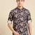 Sanwara Men Printed Cotton Rolled Up Sleeves Short Kurta PR_15