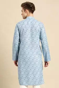 Sanwara Men Printed Cotton Straight Kurta PR_5