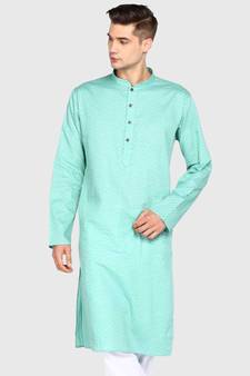Sanwara Men Printed Cotton Straight Kurta PR_8
