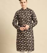 Sanwara Men Printed Cotton Straight Kurta PR_9
