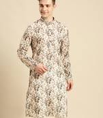 Sanwara Men Printed Cotton Straight Kurta PR_13