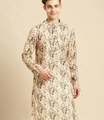 Sanwara Men Printed Cotton Straight Kurta PR_14