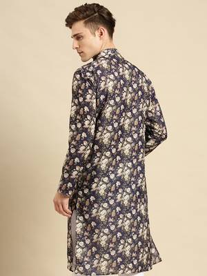 Sanwara Men Printed Cotton Straight Kurta PR_15 4