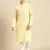 Cotton Floral Printed Yellow Color Kurta With Churidar Set