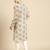 Cotton Floral Printed Dark white Color Kurta With Churidar Set