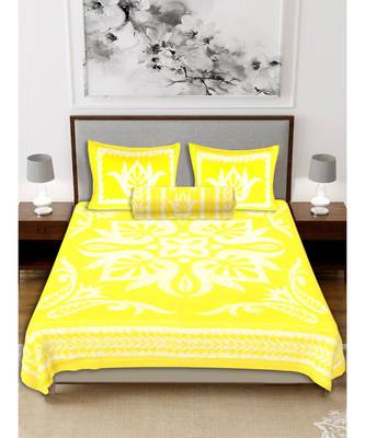 Ridan cotton batik print double bed sheet with pillow cover 1