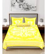 Ridan cotton batik print double bed sheet with pillow cover
