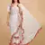 White Faux Georgette Embroidered Ruffled Saree with Blosue Piece