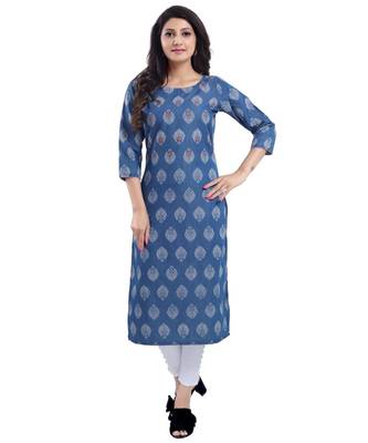 Denim kurti with Thread Work 4