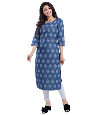 Denim kurti with Thread Work 5