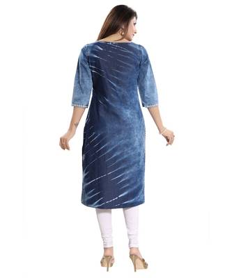 Mesmerising Mid Length Denim kurti 2