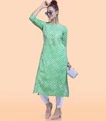 Cotton Bandhni Printed Straight Kurta Set For Women