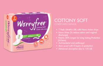 Worryfree Sanitary Napkins Cottony Soft Ultrathin XXL 4
