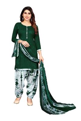 Green digital print crepe salwar 2