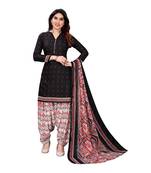 Black digital print crepe salwar