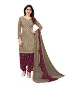 Grey digital print crepe salwar