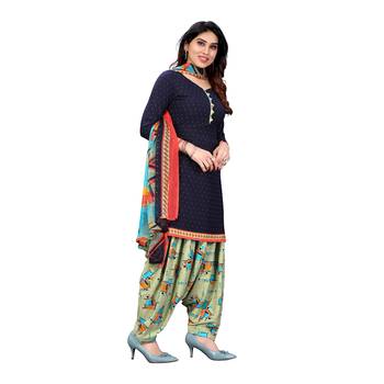 Blue digital print crepe salwar 2