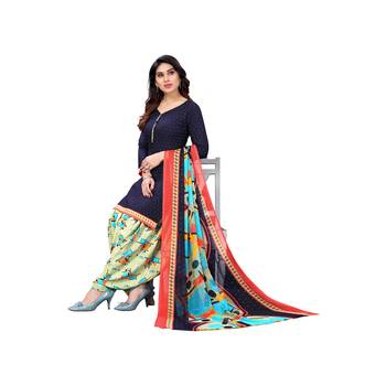 Blue digital print crepe salwar 4