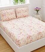 100% Cotton King Size Double bedsheet 240 TC Baby Pink Color / 9 Ft X 9 Ft