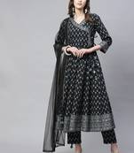 Black gotta patti cotton salwar