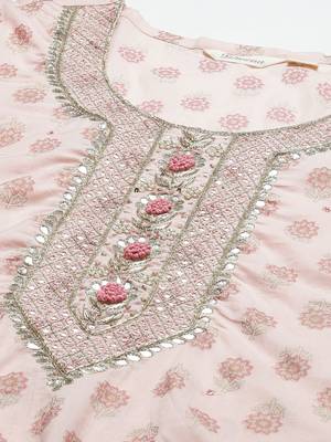 Pink beads cotton salwar 2