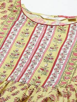 Yellow sequins cotton salwar 2