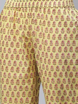 Yellow sequins cotton salwar 3
