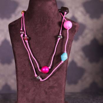 Pink necklaces 1