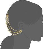 Designer 3 Line Pearl Earchain or Ear Support Earrings pearl hair-accessories