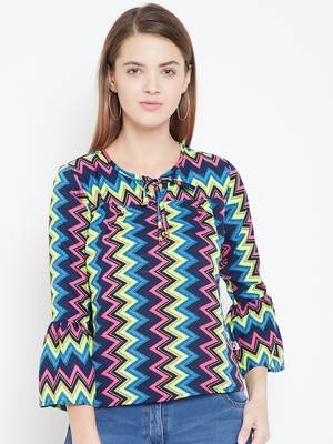 Sethi Daughters Women Multicolor Printed Crepe Top 1