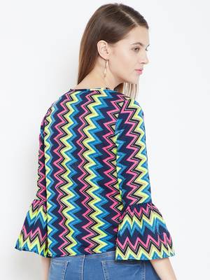Sethi Daughters Women Multicolor Printed Crepe Top 2