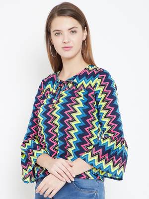 Sethi Daughters Women Multicolor Printed Crepe Top 3