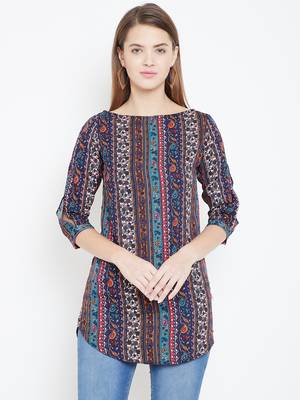 Sethi Daughters Women Multicolor Printed Crepe Tunic 1